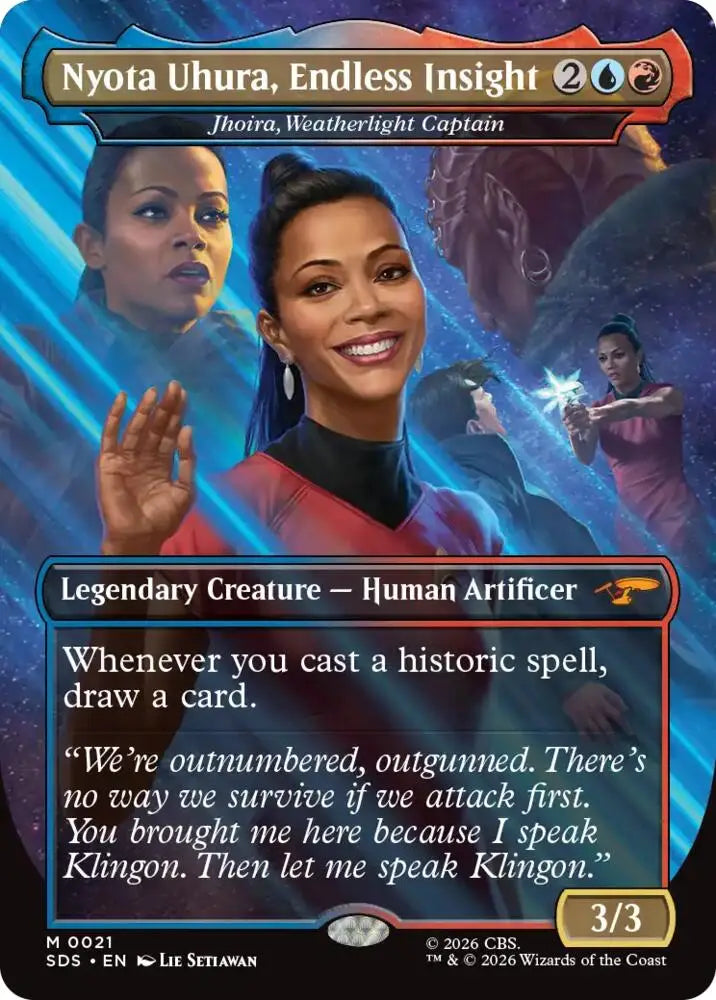 Nyota Uhura, Endless Insight - Jhoira, Weatherlight Captain (Borderless) (21) [Star Trek: Stardates]