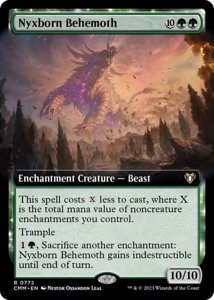 Nyxborn Behemoth (Extended Art) [Commander Masters] - MTG Single