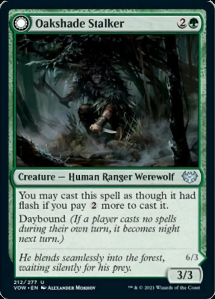 Oakshade Stalker // Moonlit Ambusher [Innistrad: Crimson Vow] - MTG Single