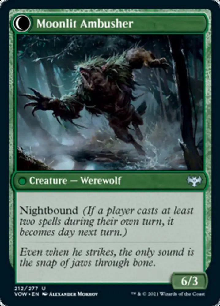 Oakshade Stalker // Moonlit Ambusher [Innistrad: Crimson Vow] - MTG Single