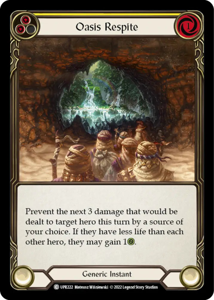 Oasis Respite (Yellow) [Uprising] Rainbow Foil - Flesh And Blood Single