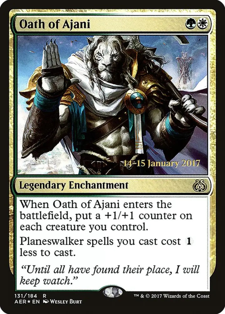 Oath of Ajani [Aether Revolt Prerelease Promos] - MTG Single
