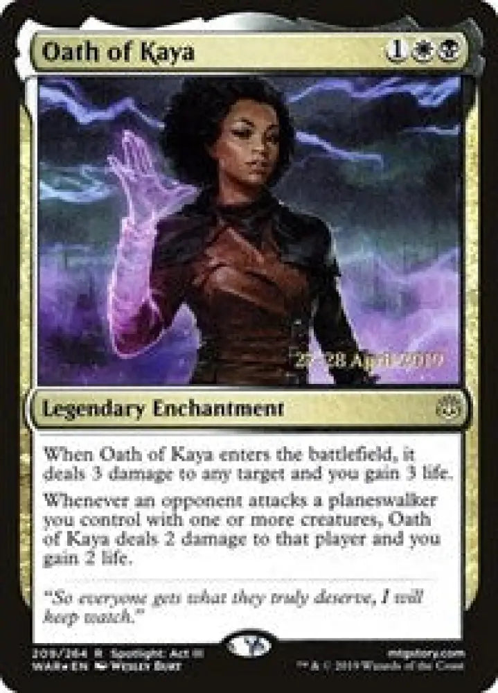 Oath of Kaya (209) [Prerelease Cards]