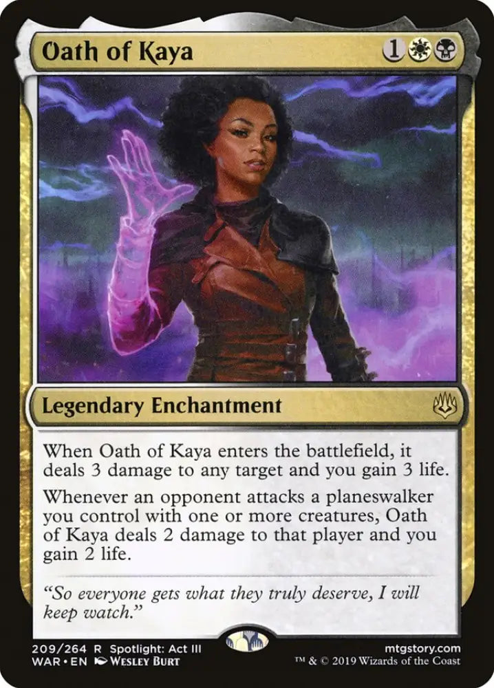 Oath of Kaya [War of the Spark] - MTG Single