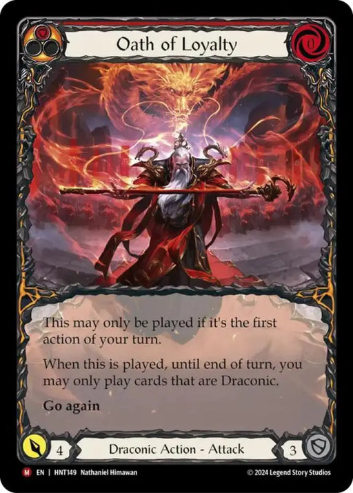 Oath of Loyalty (Extended Art) [The Hunted] Rainbow Foil - Flesh And Blood Single