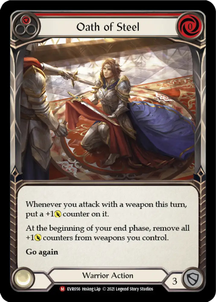 Oath of Steel (Red) [Everfest] 1st Edition Rainbow Foil - Flesh And Blood Single