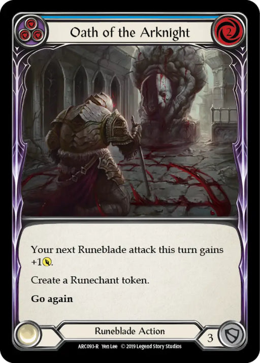 Oath of the Arknight (Blue) [Arcane Rising 1st Edition] 1st Edition Rainbow Foil - Flesh And Blood Single