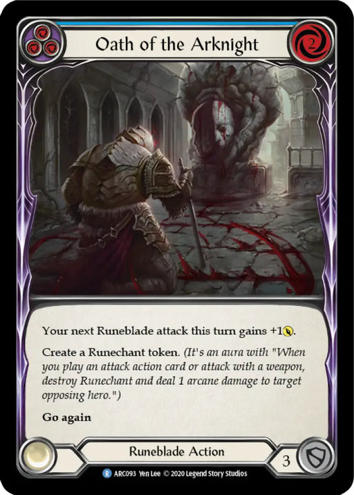 Oath of the Arknight (Blue) [Arcane Rising Unlimited] Unlimited Normal - Flesh And Blood Single