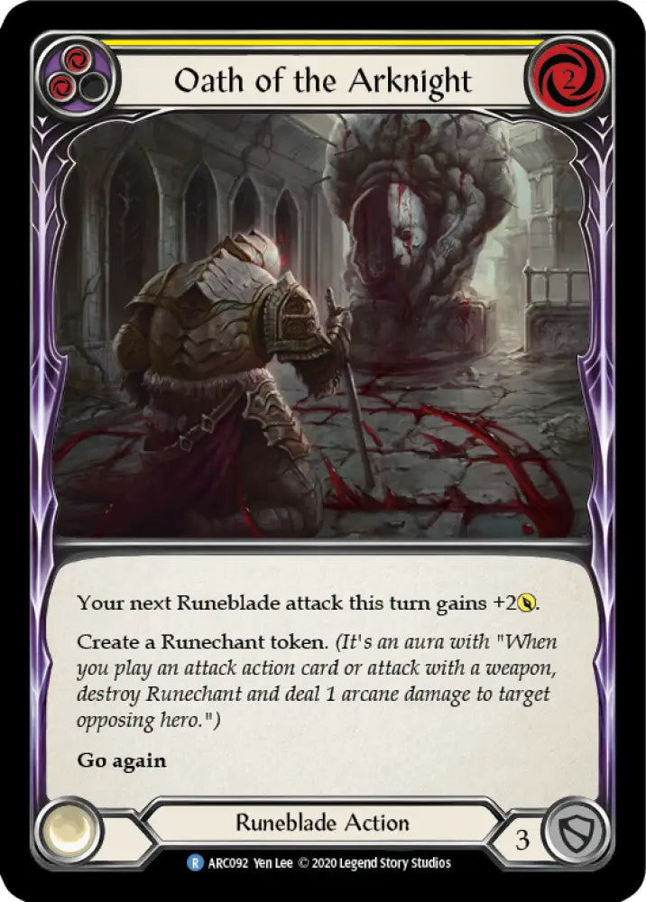 Oath of the Arknight (Yellow) [Arcane Rising Unlimited] Unlimited Normal - Flesh And Blood Single