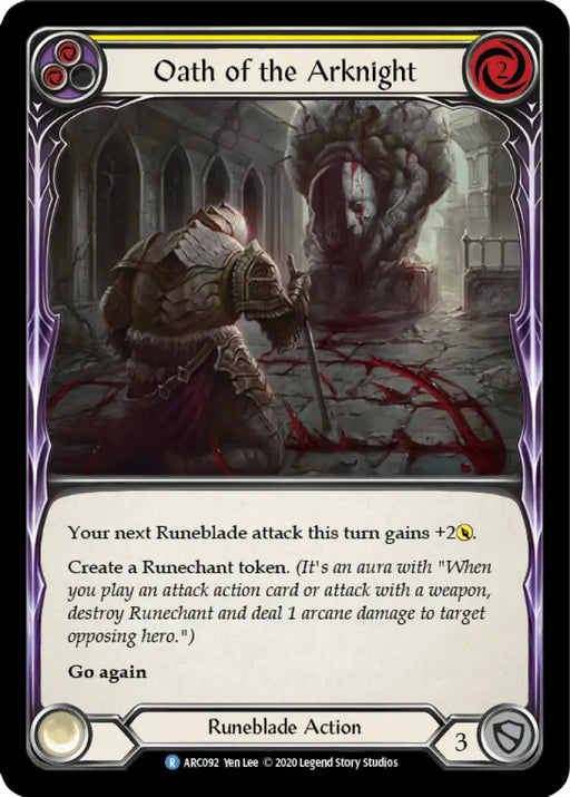 Oath of the Arknight (Yellow) [Arcane Rising Unlimited] Unlimited Normal - Flesh And Blood Single
