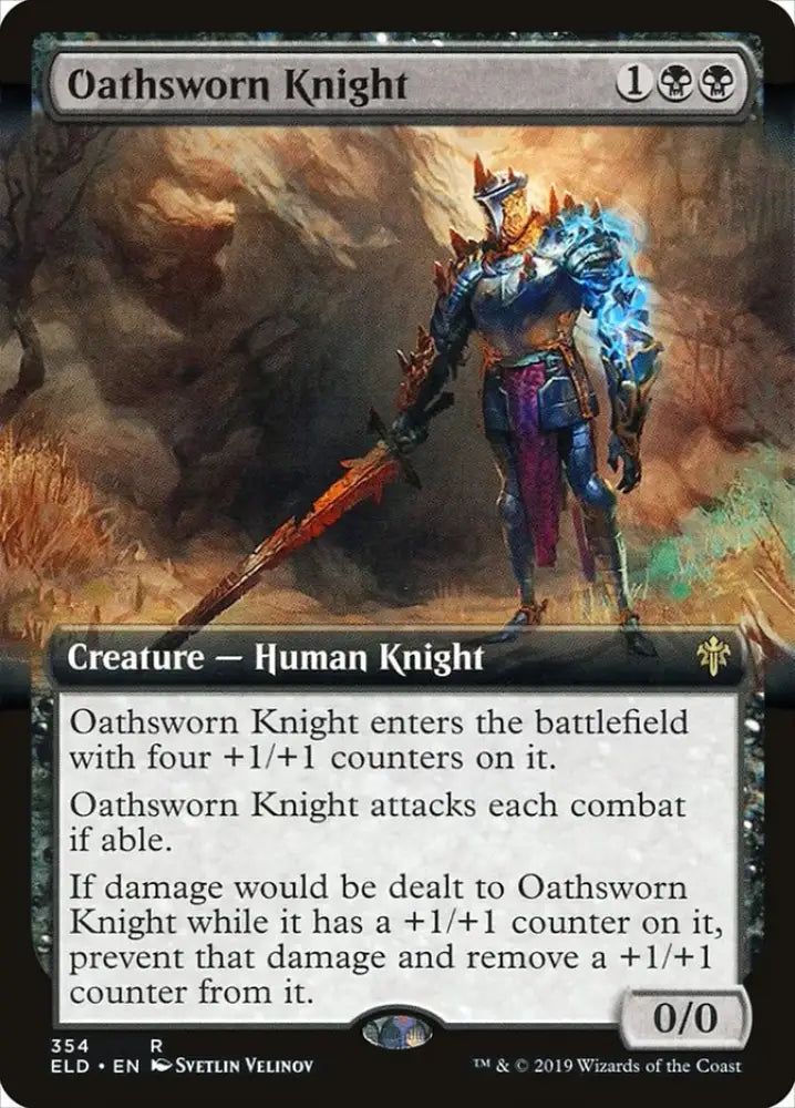 Oathsworn Knight (Extended Art) [Throne of Eldraine] - MTG Single