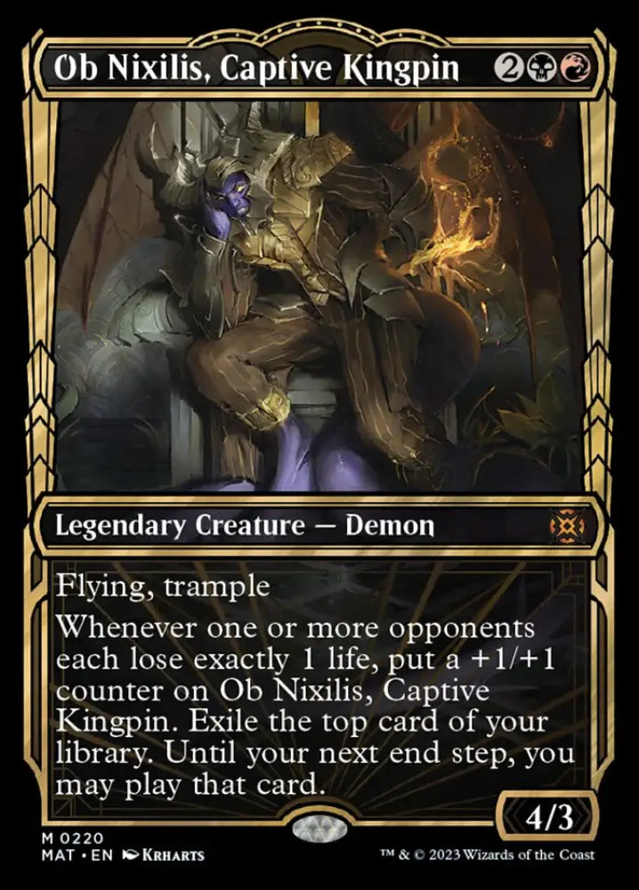 Ob Nixilis Captive Kingpin (Showcase Halo Foil) [March of the Machine: The Aftermath] - MTG Single