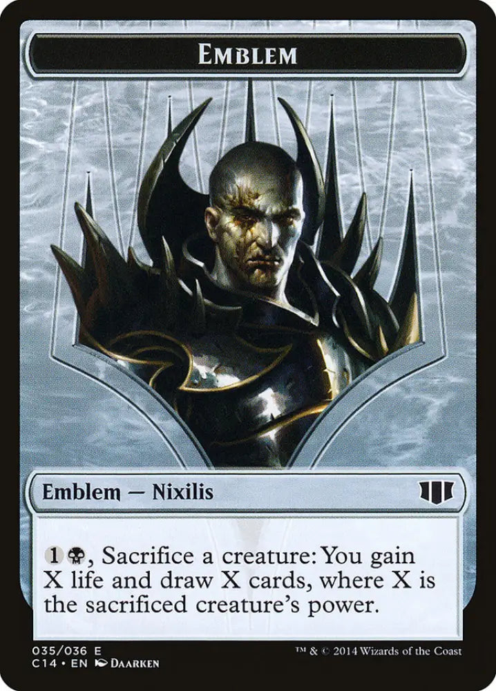 Ob Nixilis of the Black Oath Emblem // Zombie (016/036) Double-Sided Token [Commander 2014 Tokens] - MTG Single