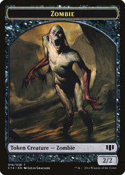 Ob Nixilis of the Black Oath Emblem // Zombie (016/036) Double-Sided Token [Commander 2014 Tokens] - MTG Single