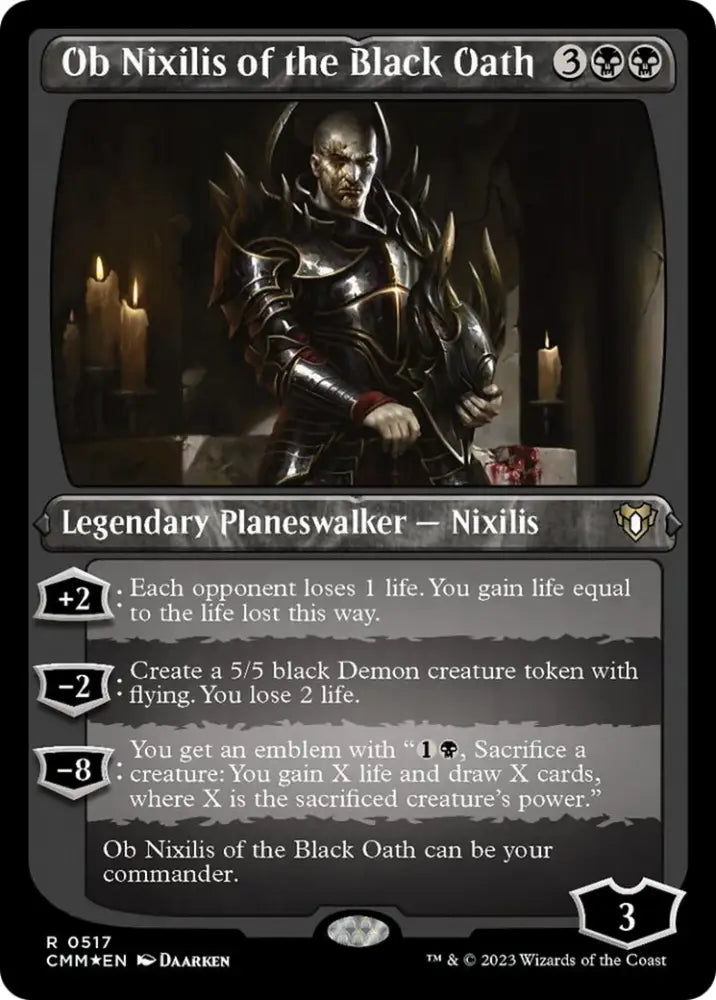 Ob Nixilis of the Black Oath (Foil Etched) [Commander Masters] - MTG Single
