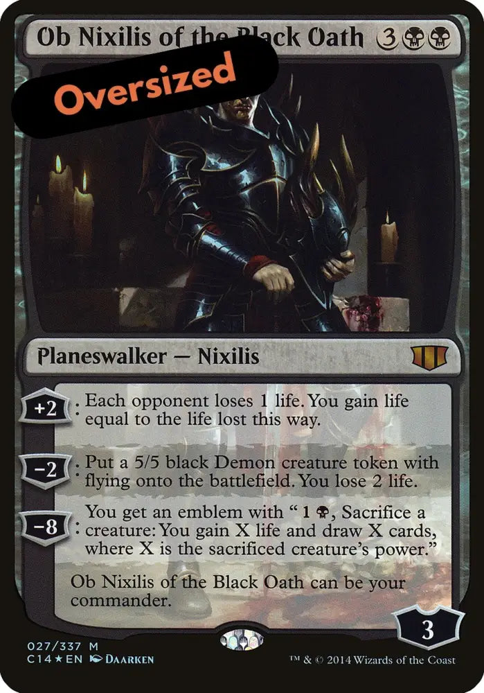 Ob Nixilis of the Black Oath (Oversized) [Commander 2014 Oversized] - MTG Single