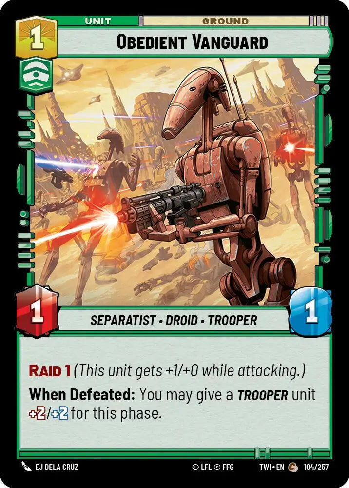 Obedient Vanguard (104/257) [Twilight of the Republic] - Star Wars: Unlimited Single