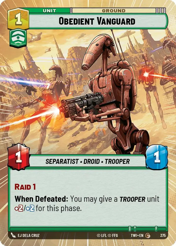 Obedient Vanguard (Hyperspace) (375) [Twilight of the Republic] - Star Wars: Unlimited Single
