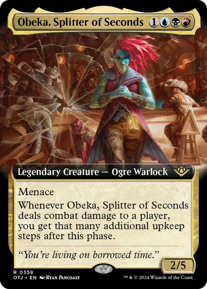 Obeka Splitter of Seconds (Extended Art) [Outlaws of Thunder Junction] - MTG Single