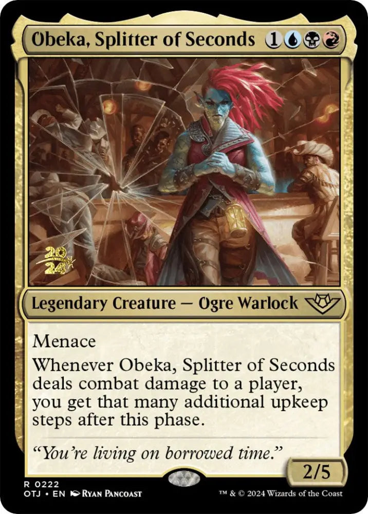 Obeka Splitter of Seconds [Outlaws of Thunder Junction Prerelease Promos] - MTG Single