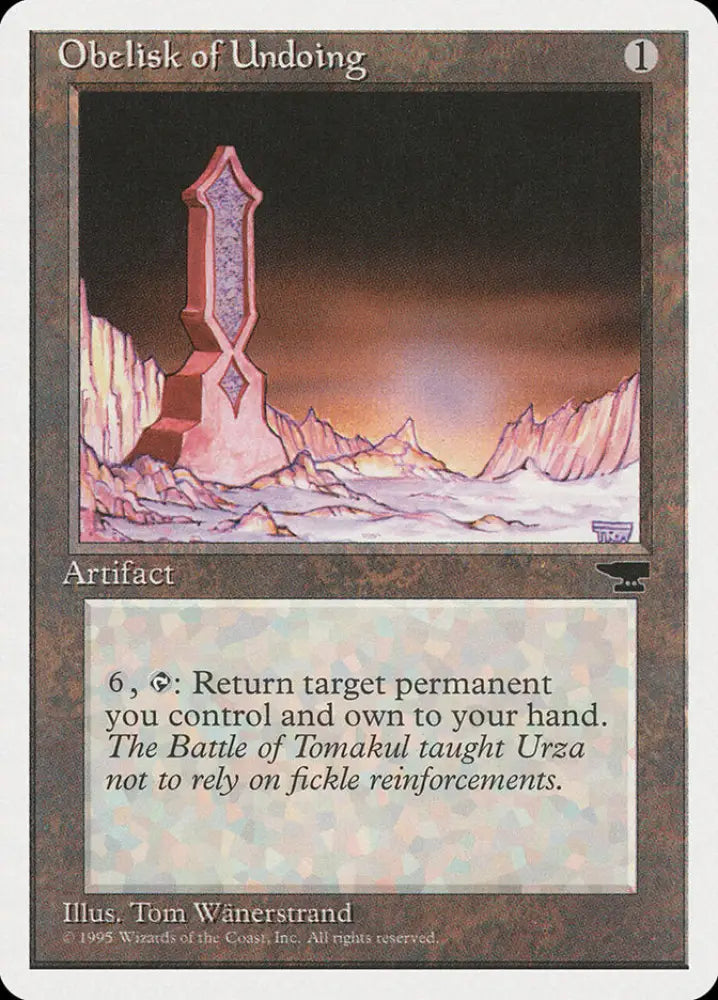 Obelisk of Undoing [Chronicles] - MTG Single