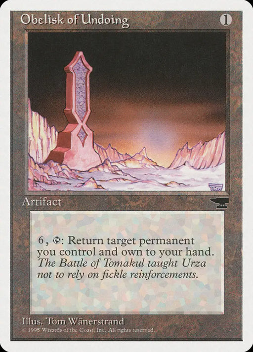 Obelisk of Undoing [Chronicles] - MTG Single