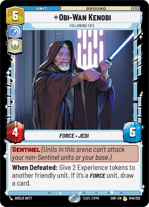 Obi-Wan Kenobi - Following Fate (049/252) [Spark of Rebellion] - Star Wars: Unlimited Single