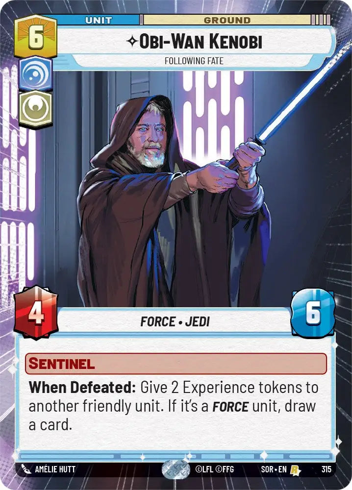 Obi-Wan Kenobi - Following Fate (Hyperspace) (315) [Spark of Rebellion] - Star Wars: Unlimited Single