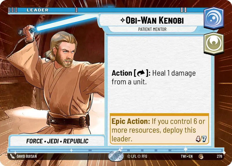 Obi-Wan Kenobi - Patient Mentor (Hyperspace) (278) [Twilight of the Republic] - Star Wars: Unlimited Single