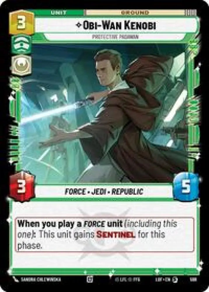 Obi-Wan Kenobi - Protective Padawan (Foil) (598) [Legends of the Force]