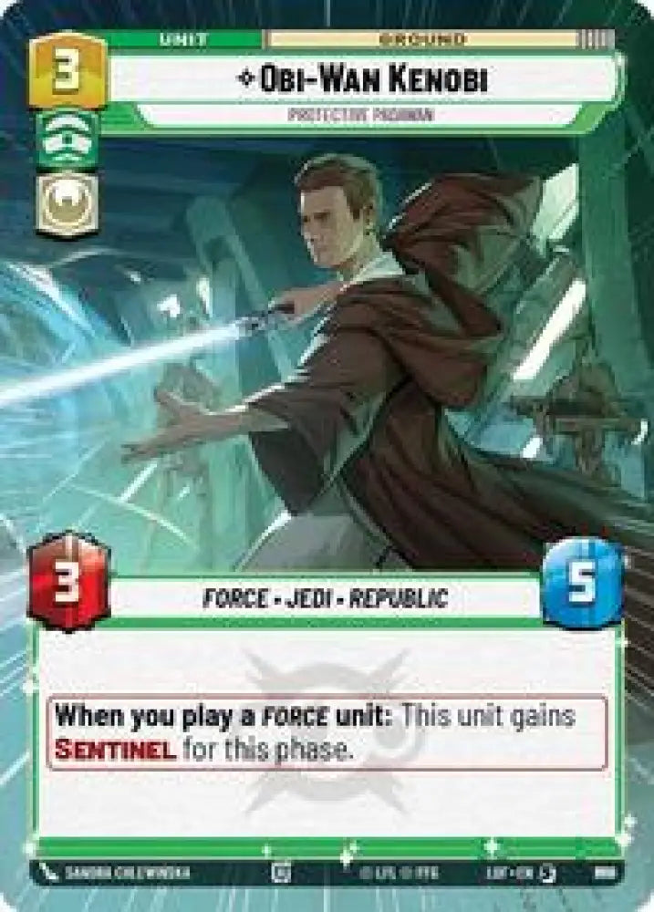 Obi-Wan Kenobi - Protective Padawan (Hyperspace Foil) (836) [Legends of the Force]