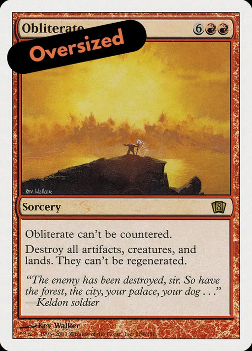 Obliterate (Oversized) [Eighth Edition] - MTG Single