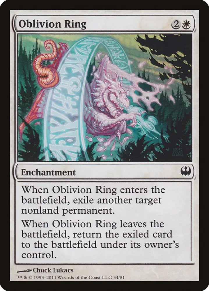 Oblivion Ring [Duel Decks: Knights vs. Dragons] - MTG Single