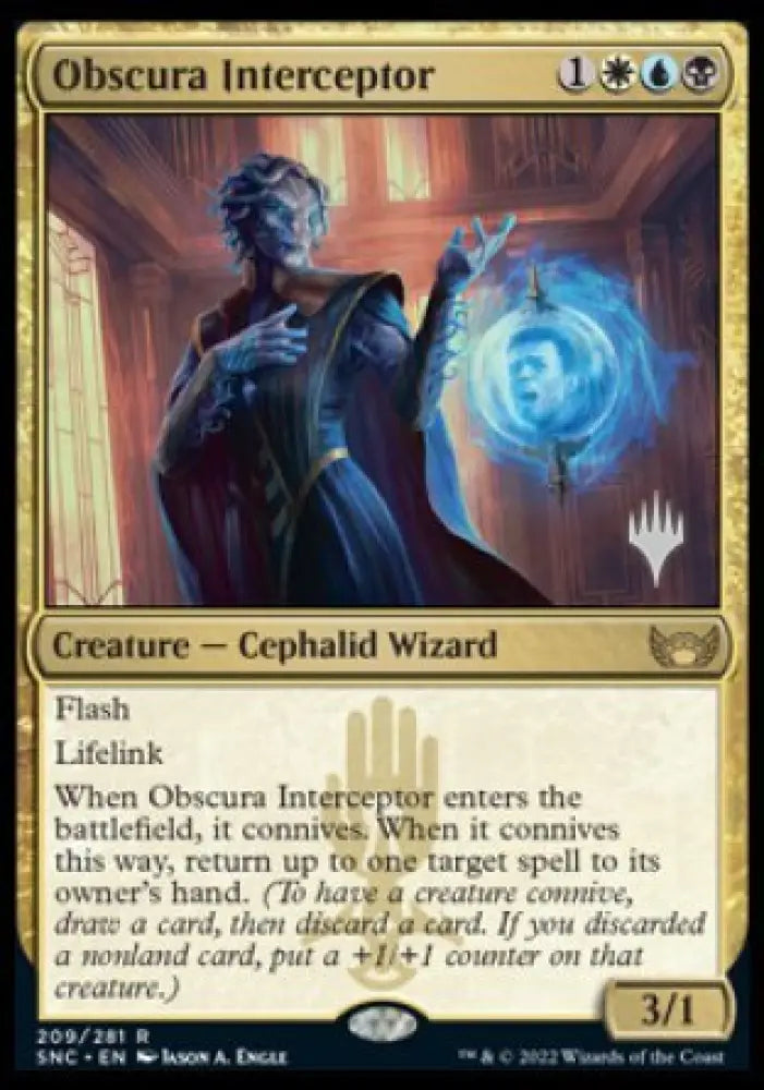 Obscura Interceptor (Promo Pack) [Streets of New Capenna Promos] - MTG Single