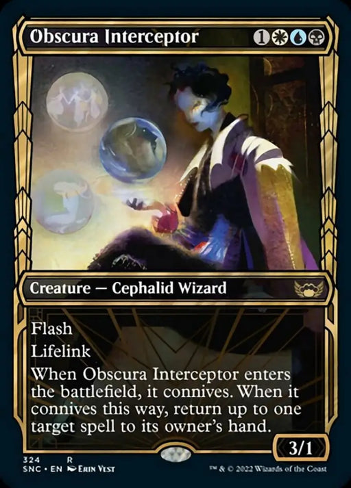 Obscura Interceptor (Showcase Golden Age) [Streets of New Capenna] - MTG Single