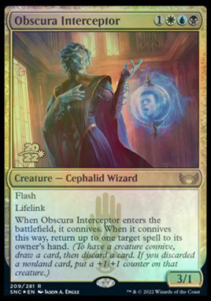 Obscura Interceptor [Streets of New Capenna Prerelease Promos] - MTG Single