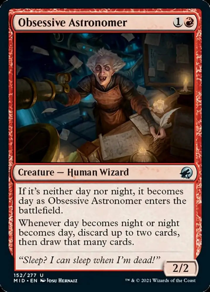 Obsessive Astronomer [Innistrad: Midnight Hunt] - MTG Single