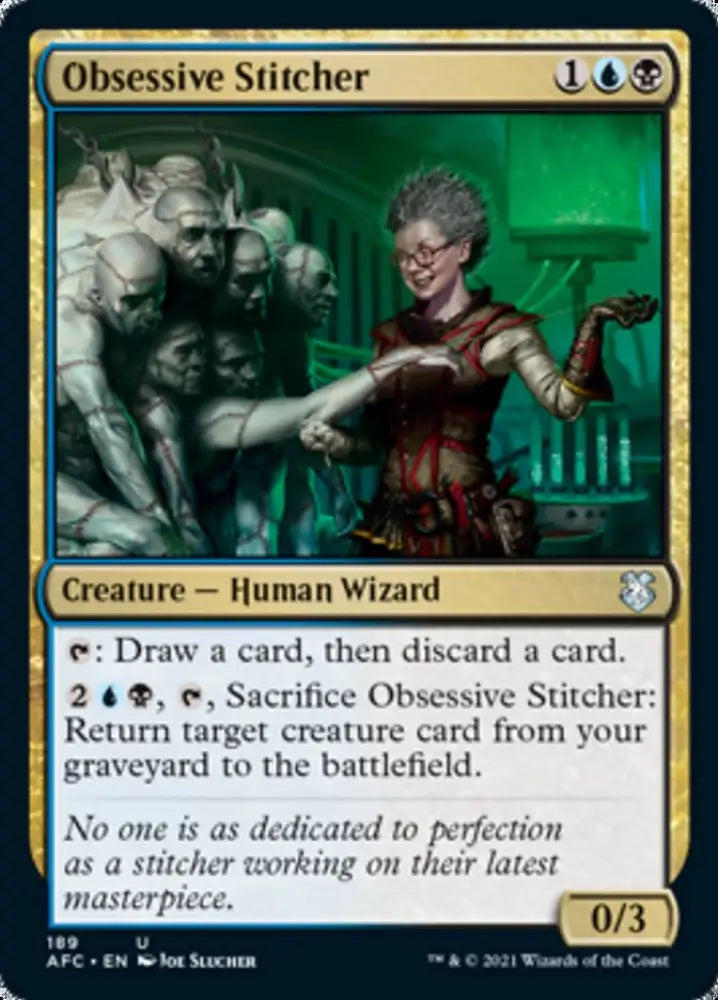 Obsessive Stitcher [Dungeons & Dragons: Adventures in the Forgotten Realms Commander] - MTG Single
