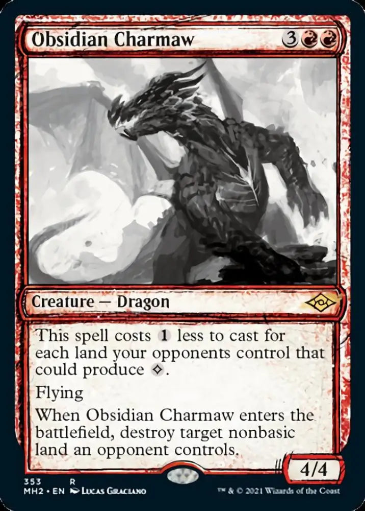 Obsidian Charmaw (Sketch) [Modern Horizons 2] - MTG Single
