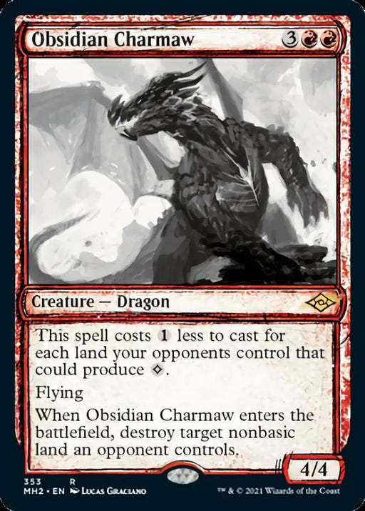 Obsidian Charmaw (Sketch) [Modern Horizons 2] - MTG Single