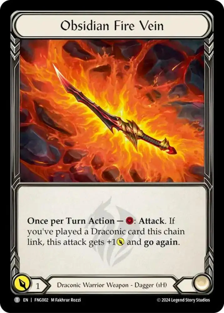 Obsidian Fire Vein [The Hunted] (Fang Blitz Deck) - Flesh And Blood Single