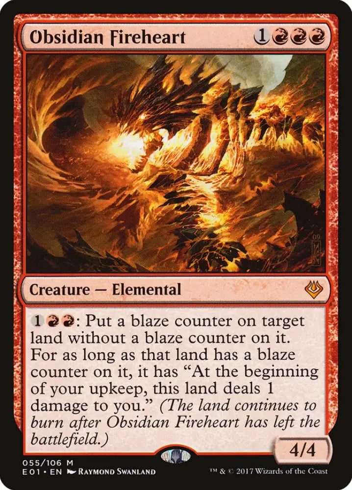 Obsidian Fireheart [Archenemy: Nicol Bolas] - MTG Single