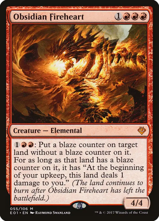 Obsidian Fireheart [Archenemy: Nicol Bolas] - MTG Single
