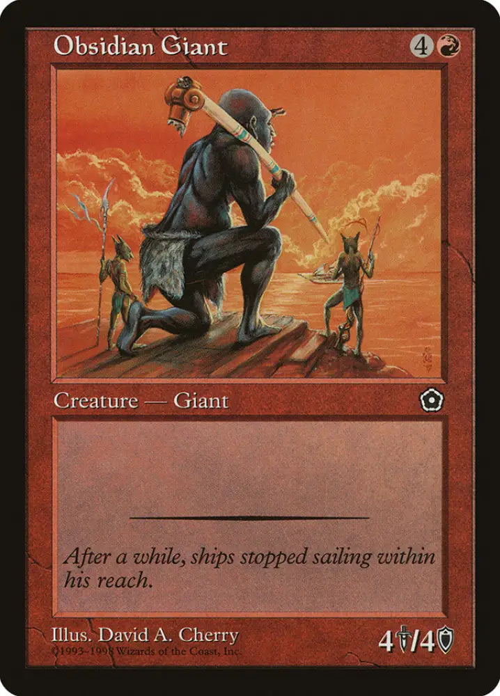 Obsidian Giant [Portal Second Age] - MTG Single
