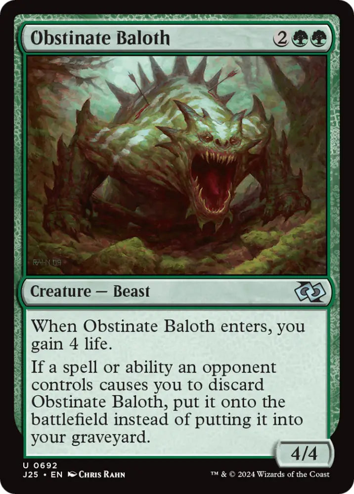Obstinate Baloth [Foundations Jumpstart] - MTG Single