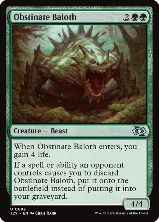 Obstinate Baloth [Foundations Jumpstart] - MTG Single