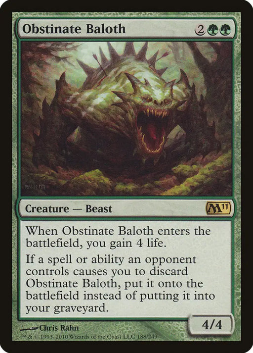 Obstinate Baloth [Magic 2011] - MTG Single
