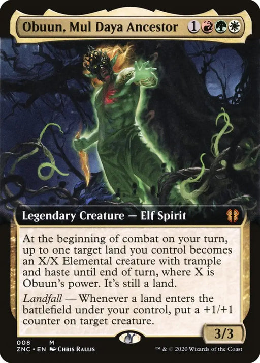 Obuun Mul Daya Ancestor (Extended Art) [Zendikar Rising Commander] - MTG Single