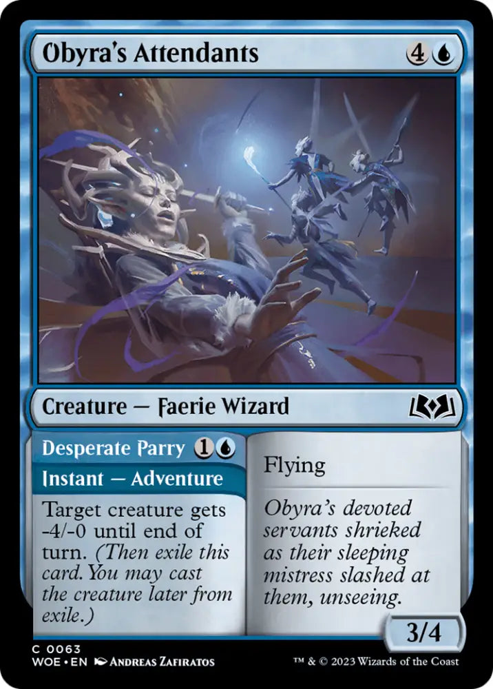 Obyra’s Attendants // Desperate Parry [Wilds of Eldraine] - MTG Single