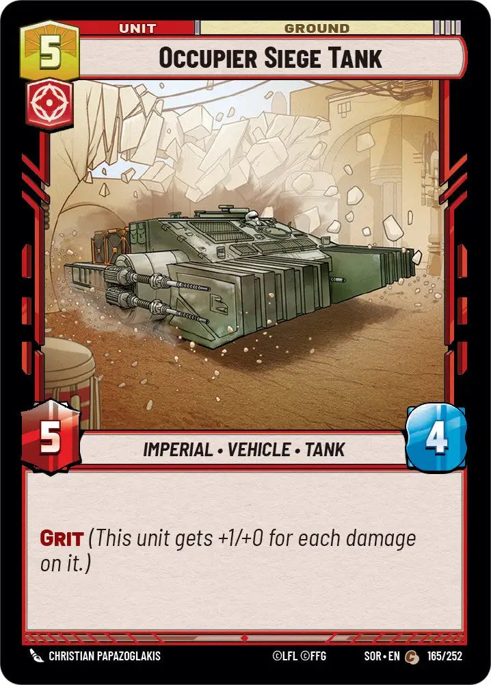 Occupier Siege Tank (165/252) [Spark of Rebellion] - Star Wars: Unlimited Single